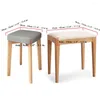 Chair Covers Removable Square Stool Cover Elastic Stretch Slip Solid Color Dust Proof Slipcovers Anti-slip Protector Case