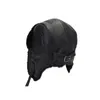 Men Women Winter Lei Feng Real Leather Hat Pilot Bomber Trapper Hat Faux Fur Snow Cap With Ear Flaps Windproof Warm 231221