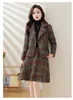 Abito da due pezzi Fashion Autunno inverno inverno addensato Woolentwo calda set Women 2023 Office Blazer elegante e gonna a pieghe 2 PEICE