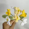 Fleurs décoratives Fleur tissée à la main Finie Artificiel pour la cérémonie de remise des diplômes