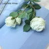 Decorative Flowers 10Pcs/lot Artificial Rose 3 Heads Fabric Flower Wall Wedding Background Home Decoration Fake Bud Garland