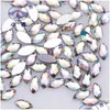 Nagelkonstdekorationer 1000pcs glitter flatback häst ögon strass ab färg 3d strass löst dekorativt lim på akryl S031 drop deli dhgg0