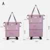Wheel Travel Bag Dry Wet Separation Luggage Storage Bags Large Capacity Fitness Portable Short Trip Detachable Wheels 231221