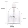 USA 300ML 500ML PET SANITIZER BOTTLE PELDING HAND WASH BOTTLES PLASTION SHAMPOO PUMP CONTERER無料海上輸送