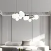 Pendant Lamps Modern Luxury Living Room Chandelier Copper Decoration Ceiling Pendent Lamp For Hall Bedroom Loft Kitchen White Glass LED