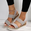 Sandals Donne Minimalista Tessuto a cuneo Slingback vacanza Summer Platfort Platform Platform Flat