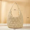 Bolsas de noite Moda Mulheres Manfos de ombro Tecido Feminino Bolsas de grande capacidade Praia de palha de praia de verão Bolsas de sacola casual