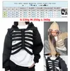 Kvinnors hoodies y2k goth cutout zip-up tröja grunge långärmad punk harajuku unisex hooded skelett ihåliga tröjor