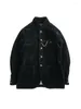 Men's Jackets Amekaji Wear Clothes Men Cotton Black Corduroy Stand Collar Suit Vintage Overalls Jacket Good Quality