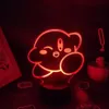 Jogo de luzes noturnas kirbys 3D LED RGB Light Colorful Birthday Gift for Friend Children Childre