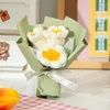 Decoratieve bloemen Haakbloem mini kunstmatig gebreide voor bruiloft schattig boeket imitatiejaar lerarendag cadeau