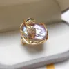 Zestawy biżuterii ślubnej Zhboruini Big Baroque Pearl Biżuteria Zestawy 18K złota Posłuc Naturalne kolczyki Perły Perły dla kobiet Prezent 231222