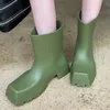 Rainboots Boots 여성 슬립 폰 발목 패션 플랫폼 짧은 신발 비를위한 비 슬립 워터 푸시 231221