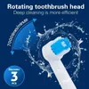 Rotary Electric Toothbrush with Base Rechargeable Dental Automatic High Frequency Vibration Tartar Stains Remove Teeth Whitening 231222