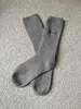 Socks & Hosiery Designer Trendy and fashionable with simple embroidery letters, black gray apricot wool, medium tube pile socks, women's ins, the same style 80DU