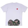 Chemise Men's T jouez le créateur de femmes tshirt imprimé camouflage coeur vêtements classiques lettre de couleur t-shirts graphique molle