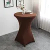 Cocktail Table Cloth Wedding Cover Spandex Round High Bar Lycra Birthday Party Show el Decoration Four Legs Round Base 231221