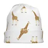 Berets Жирафа животные капоты шляпа вязание шляпы Гот на открытые черепа шапочки для женских летних эластичных кепок мужчина