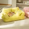 Canapé de lit de chat super doux coussin de sommeil pour animaux de compagnie détachable non glipt de chat pour chat chaton