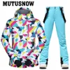 -30 Spauto da sci da sci inverno femminile Skims e pantaloni caldi 10k Waterproof Giacca da donna Ski e snowboard Abiti 231221