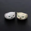 Iced out Owl Gold Ring Fashion Silver Mens Stones Rings Hip Hop Jewelry254K