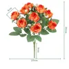 Dekorative Blumen 10 Köpfe künstliche Rosenstrauß Seiden Peonies DIY für Ehering Vase Office El Tisch Herzstück Wohnkultur