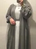 حجاب الملابس العرقية للمرأة رمضان العيد أبايا دبي المتواضع اللباس الإسلامي الأزياء كيمونو الإسلامية