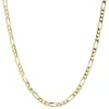 Collier de liaison de chaîne Figaro de la chaîne Figaro Solide à or jaune 14K 2 mm