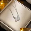 Hangende kettingen Designer ketting mode dames kristallen licht luxe y2k witte dansgeschenken voor drop levering otvt3