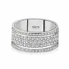 Vecalon 17 Styles Lovers Promise Ring Diamond 925 Sterling Silver Weddingband Rings for Women Men Party Jewelry Gift305W