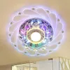 New Crystal Aisle Light Modern Crystal LED Ceiling Light Fixture Aisle Hallway Pendant Lamp Chandelier Round Opening Colorful Ceil257C