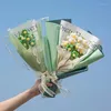 Декоративные цветы Крючков Букет готовый ручной тканый цветочный ручной