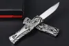 Promotion High End M7688 AUTO Tactical Knife D2 Satin Blade CNC 6061-T6 Handle EDC Pocket Gift Knives With Nylon Bag