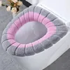 Toilet Seat Covers Winter Warm Cover Mat Bathroom Pad Cushion With Handle Thicker Soft Washable Close Stool Warmer Accessories