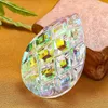 Décorations de jardin 75 mm Grille Drop gouttes Pendant Crystal Glass Prism Hanging Décoration de mariage Soleil Catcher arc-en-ciel ACCESSOIRES