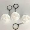 Luces nocturnas Portable 3D Planeta Keyring Light Light Lámpara Lámpara de decoración Cadena de llave de pelota de vidrio para regalos creativos para niños247L