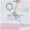 Anneaux clés monogrammes Keychains Rings Football Basketball Tennis Baseball Volleyball Clées Perles en bois Pendentif portefeuille Course en bois Dhr5s