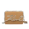 Kvinnor Mens Karl Lagerfield Chain Tote Designer Snapshot Väskor Luxury Real Leather Envelope Cross Body Shoulder Satchel Bags Fashion Sling Handväskor Travel Pink Bag