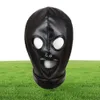 Masque respirant en cuir PU souple de qualité, capuche, bouche ouverte, yeux, aspect mouillé, R525451965