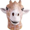 Maskers Halloween Realistisch Ecofriendly Latex Mask Cute Animal Giraffe Head Mask Cosplay Cosplay Funny Party Masks Halloween 220812