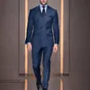 Custom Made Basted Blue Men Dark Men Suit