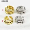 Bandringe 10 Stücke Modedesign glatte Metallic Finger Ringe Gold plattiert runden Öffnungsfähige schöne Schmuckparty Geschenk 1 231222