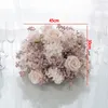 Dekorativa blommor Europeiska stil bröllopsbord mittpieces konstgjorda blommor bollbabysbreath rose fest evenemang scen bankett rekvisita bukett