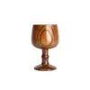 Creative Jujube Wood Wine Cup Wooden Vintage Goblet Wine Glass Hand-made Water Cup 12x7cm Anti-fall Wine Glass Kitchen Gadgets 231221