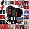 Jam 2021 Ohio State Buckeyes Justin Fields Jersey OSU Playoff #1 #2 Chris Olave Chase Young #15 Elliott #5 Garett Wilson Master Teague III