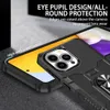 Auto Magnetic Matel Ringhalter Ständer Telefon Hülle für iPhone 15 Pro max 14 13 12 11 Stoßpanzerung Rückdeckabdeckung Stoßdämpfer Anti Drop Hard Shell