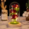 装飾的な花の永遠のバラdecrighting light in Glass Christmas birthate for Decor docor edevide year Gifts home for decres