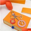 Key Rings Stijlvolle sleutelhanger luxe designer toetsen hanger gouden ring sleutel klassieke letter groothandel hoge kwaliteit sleutelhangers tas orna dhkmj