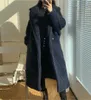 M * AX M -Mantel Silhouette Teddy Partikel Alpaka Fleece -Schermantel für die mittlere Länge von Frauen
