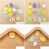 Charms 10st Colorf Cartoon Animal For Jewelry Making Dinosaur Easter Egg Hängsel Diy Halsband örhängen Drop Delivery DH9TJ